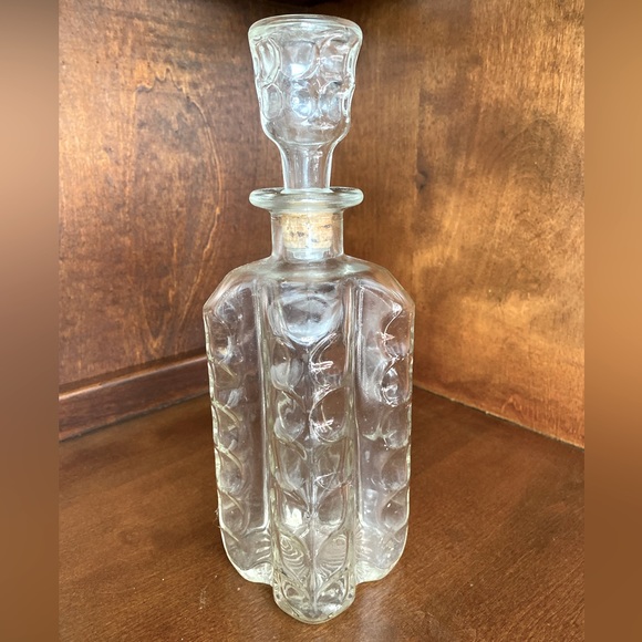 Kitchen Vintage Glass Brandy Decanter Carafe With Stopper Poshmark